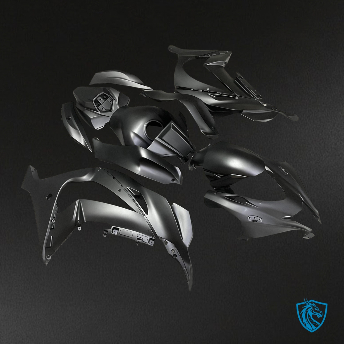Kawasaki ZX10R (2016-2020) Matte Black - MERGEment Motorcycle Fairings Kit