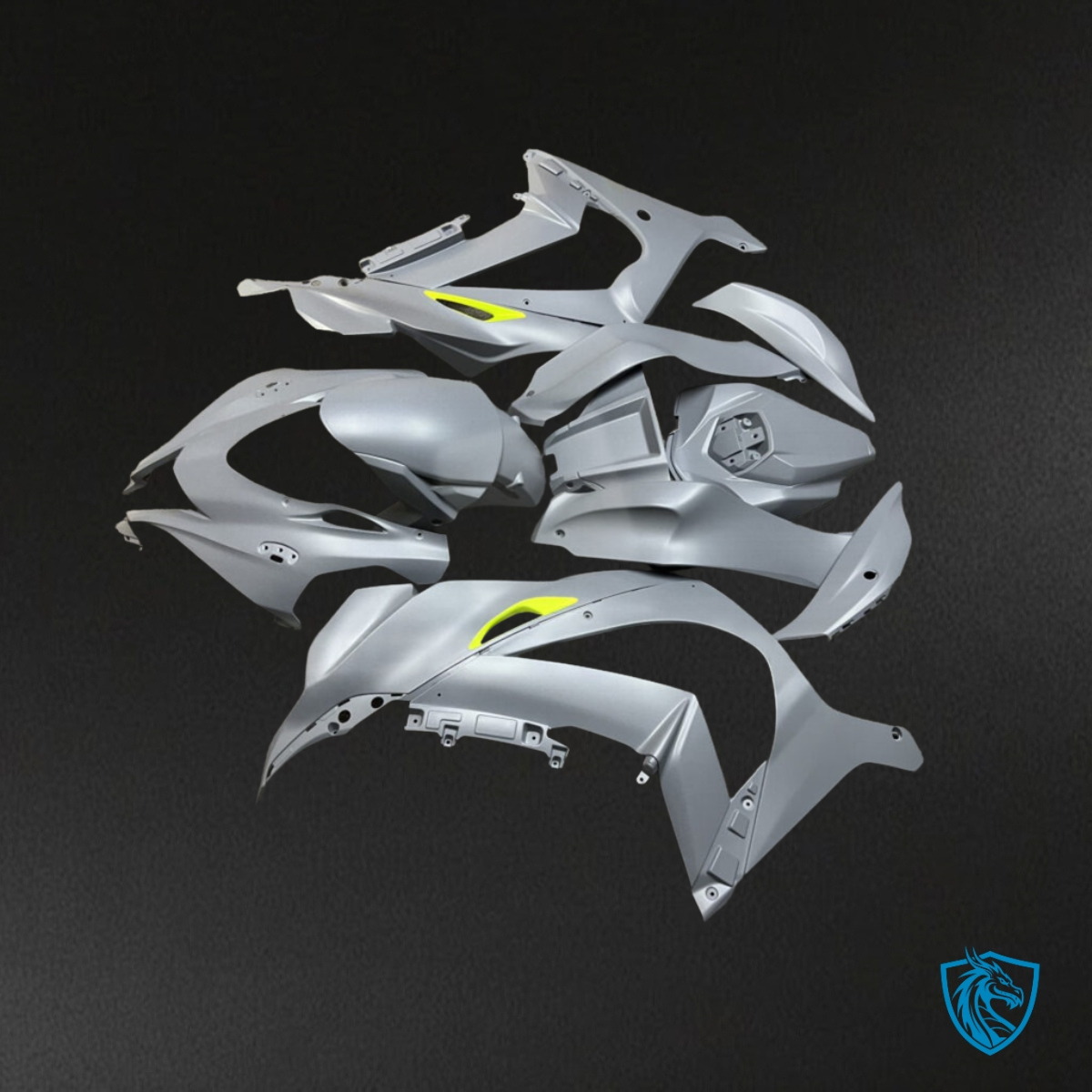 Kawasaki ZX10R (2016-2020) Matte Gray & Yellow - MERGEment Motorcycle Fairings Kit
