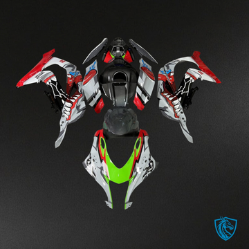 Kawasaki ZX10R (2016-2020) Red, Black & White Shark Fairing Kit - Aftermarket ABS Bodywork