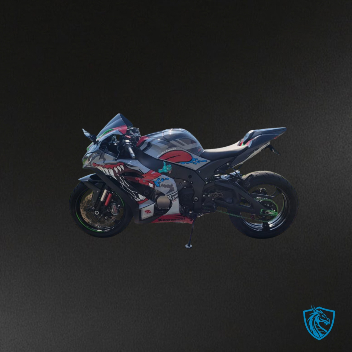Kawasaki ZX10R (2016-2020) Red, Black & White Shark Fairing Kit - Aftermarket ABS Bodywork