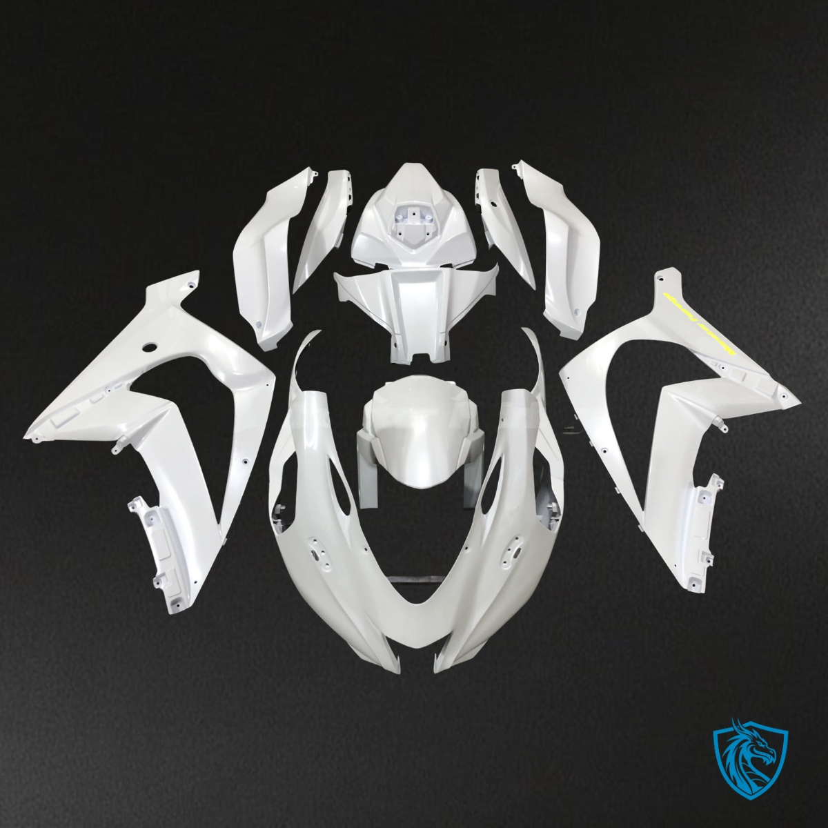 Kawasaki ZX10R (2016-2020) Pearl Matte White Track - Custom ABS Fairing Kit