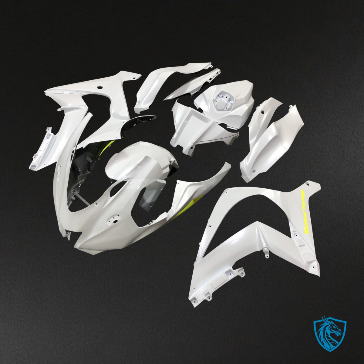 Kawasaki ZX10R (2016-2020) Pearl Matte White Track - Custom ABS Fairing Kit