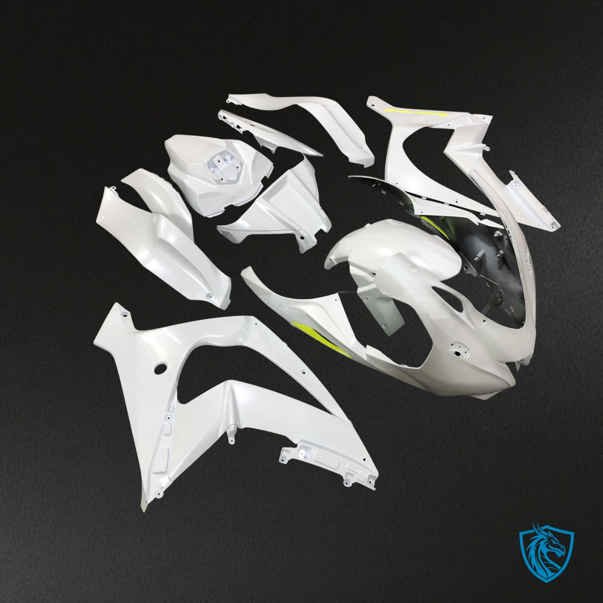 Kawasaki ZX10R (2016-2020) Pearl Matte White Track - Custom ABS Fairing Kit
