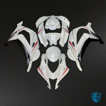 Kawasaki ZX10R (2016-2020) Pearl White & Red Fairing Kit - Aftermarket ABS Bodywork