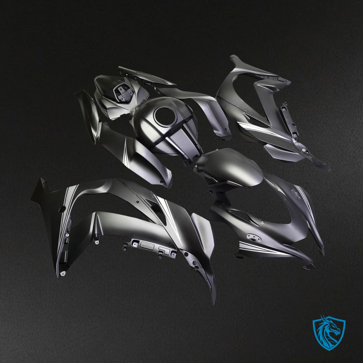 Kawasaki ZX10R (2016-2020) Satin Black Fairing Kit - Aftermarket ABS Bodywork