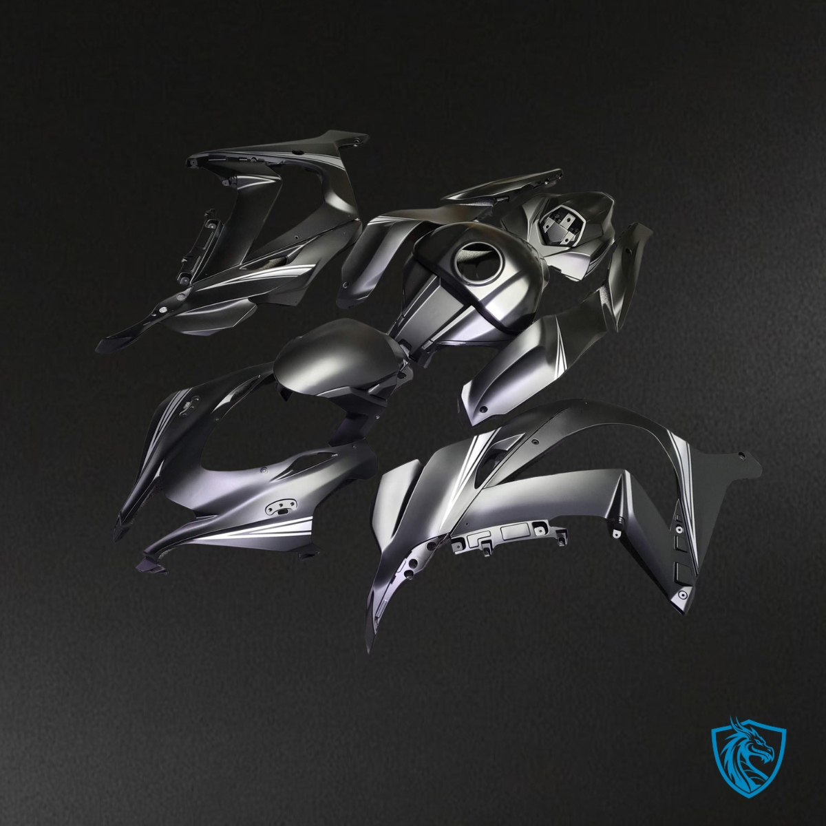Kawasaki ZX10R (2016-2020) Satin Black Fairing Kit - Aftermarket ABS Bodywork