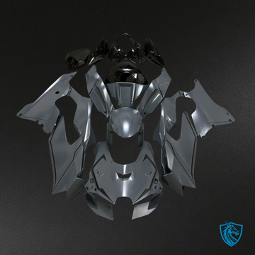 Kawasaki ZX10R (2021-2025) Gloss Gray & Black Fairing Kit - Aftermarket Bodywork