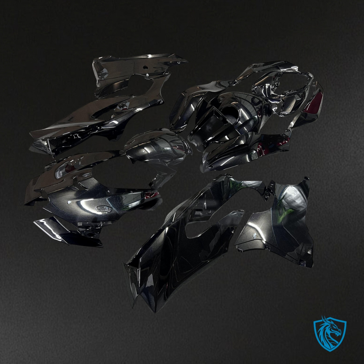 Kawasaki ZX10R (2021-2025) Gloss Metallic Black Fairing Kit | ABS Bodywork