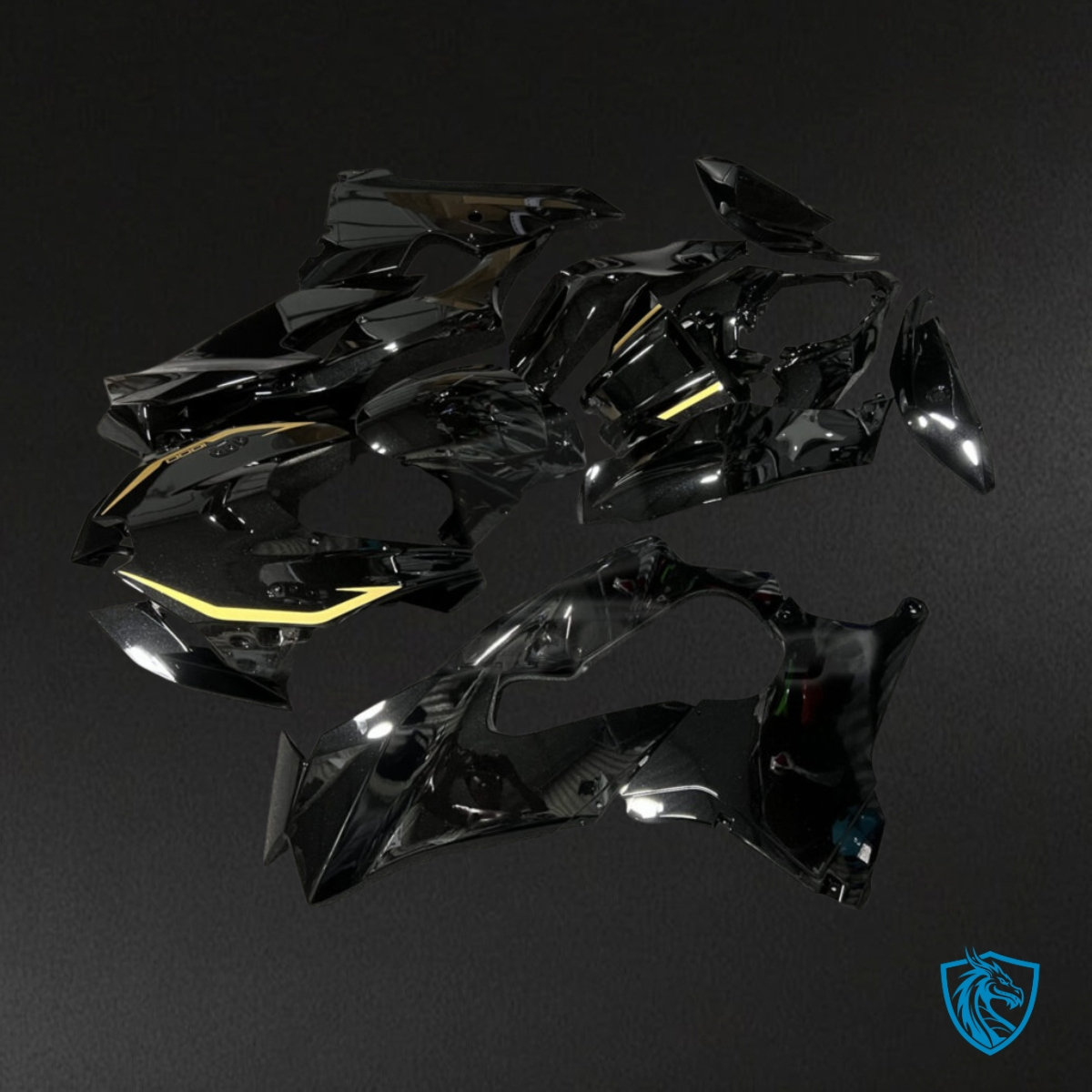 Kawasaki ZX10R (2021-2025) Gloss Metallic Black & Yellow - MERGEment Fairings Kit