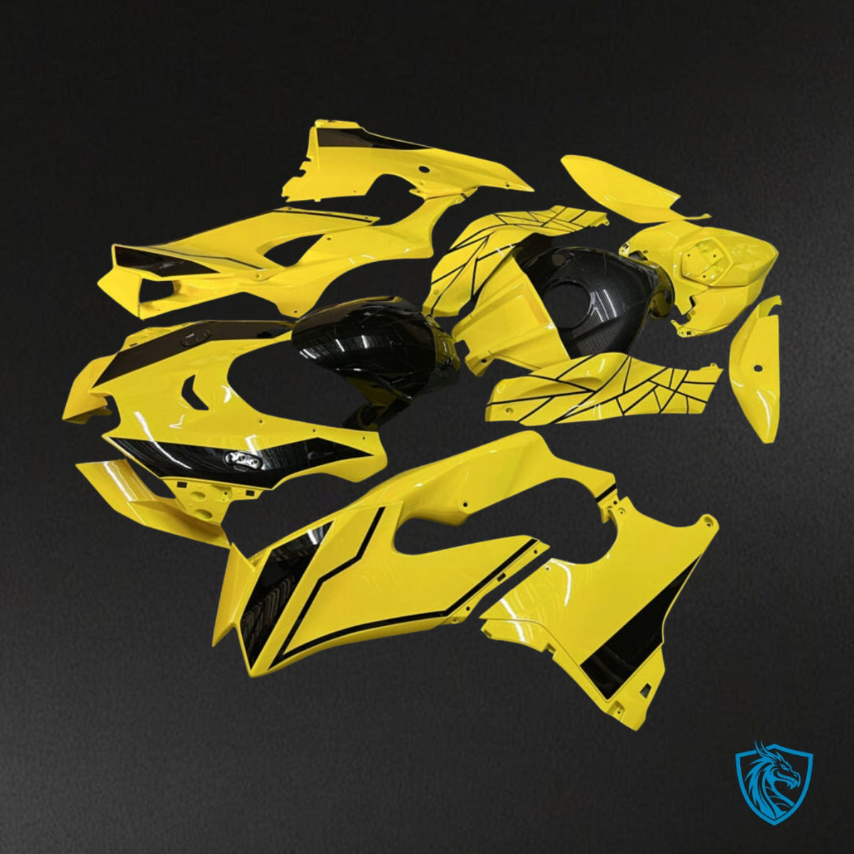Kawasaki ZX10R (2021-2025) Gloss Yellow & Black - MERGEment Motorcycle Fairings Kit