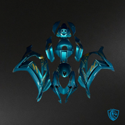 Gloss Teal & Gold Dragon