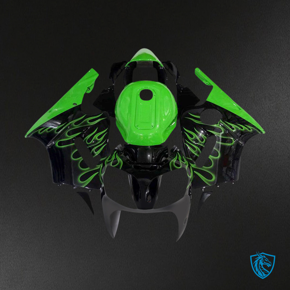 Kawasaki ZX12R (2000-2001) Black & Green - Fairing Kit