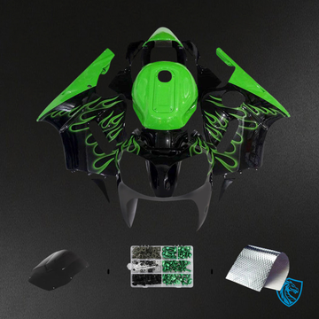 Kawasaki ZX12R (2000-2001) Black & Green - Fairing Kit