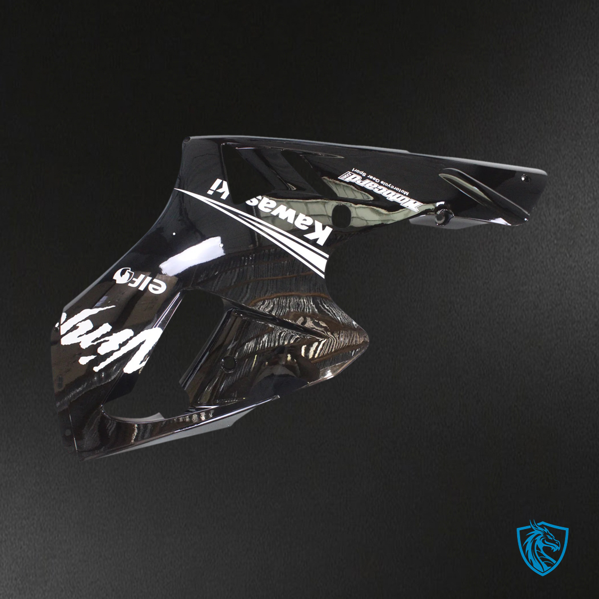Kawasaki ZX12R (2000-2001) Black & White Logo - Fairing Kit
