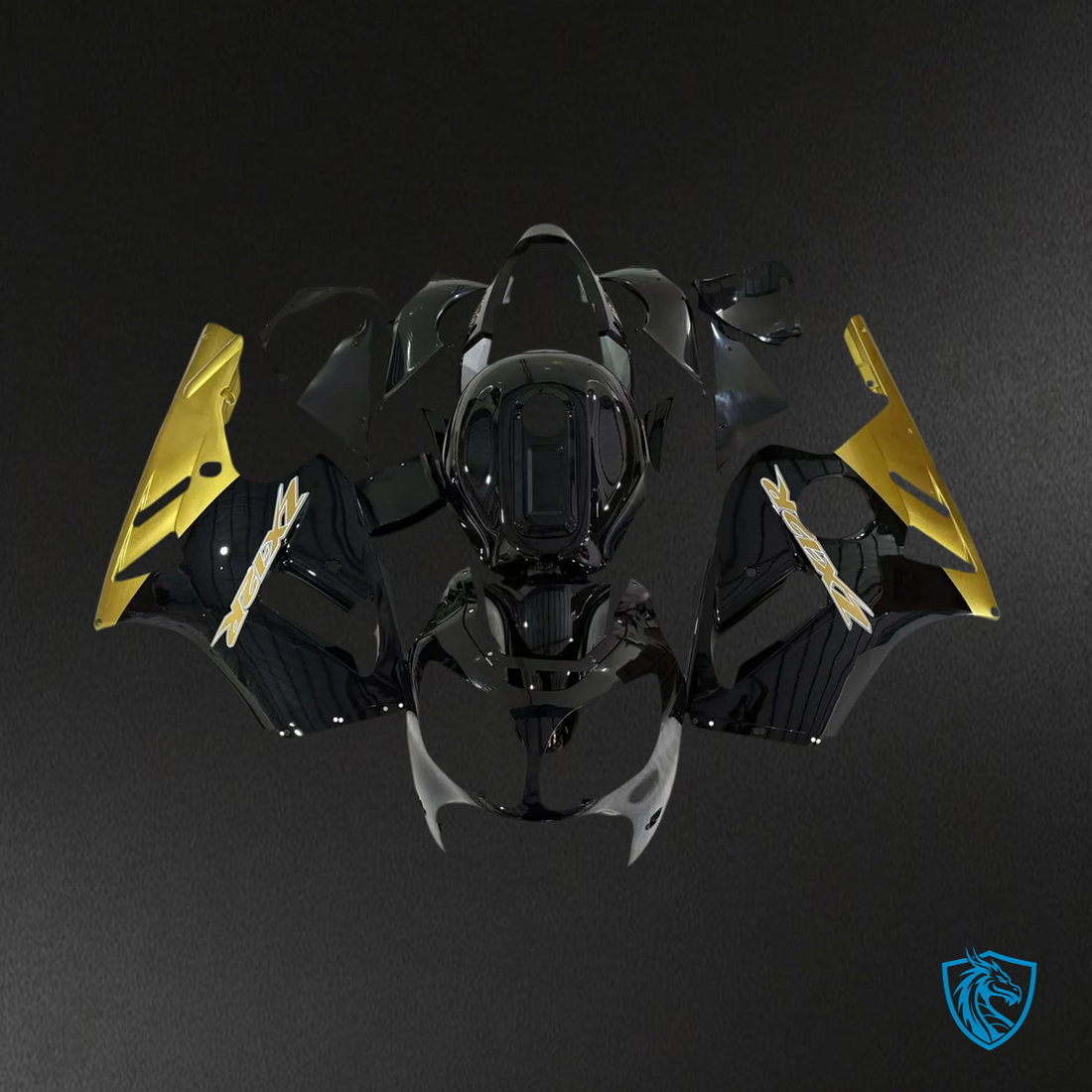 Kawasaki ZX12R (2000-2001) Black & Gold - Fairing Kit