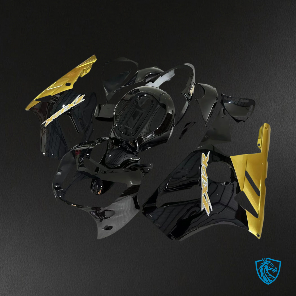 Kawasaki ZX12R (2000-2001) Black & Gold - Fairing Kit