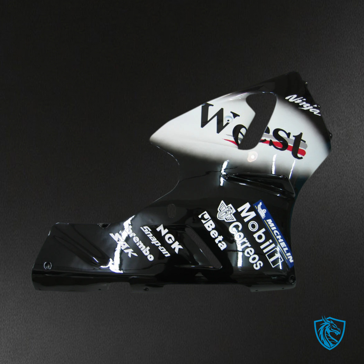 Kawasaki ZX12R (2000-2001) Black & White - Fairing Kit