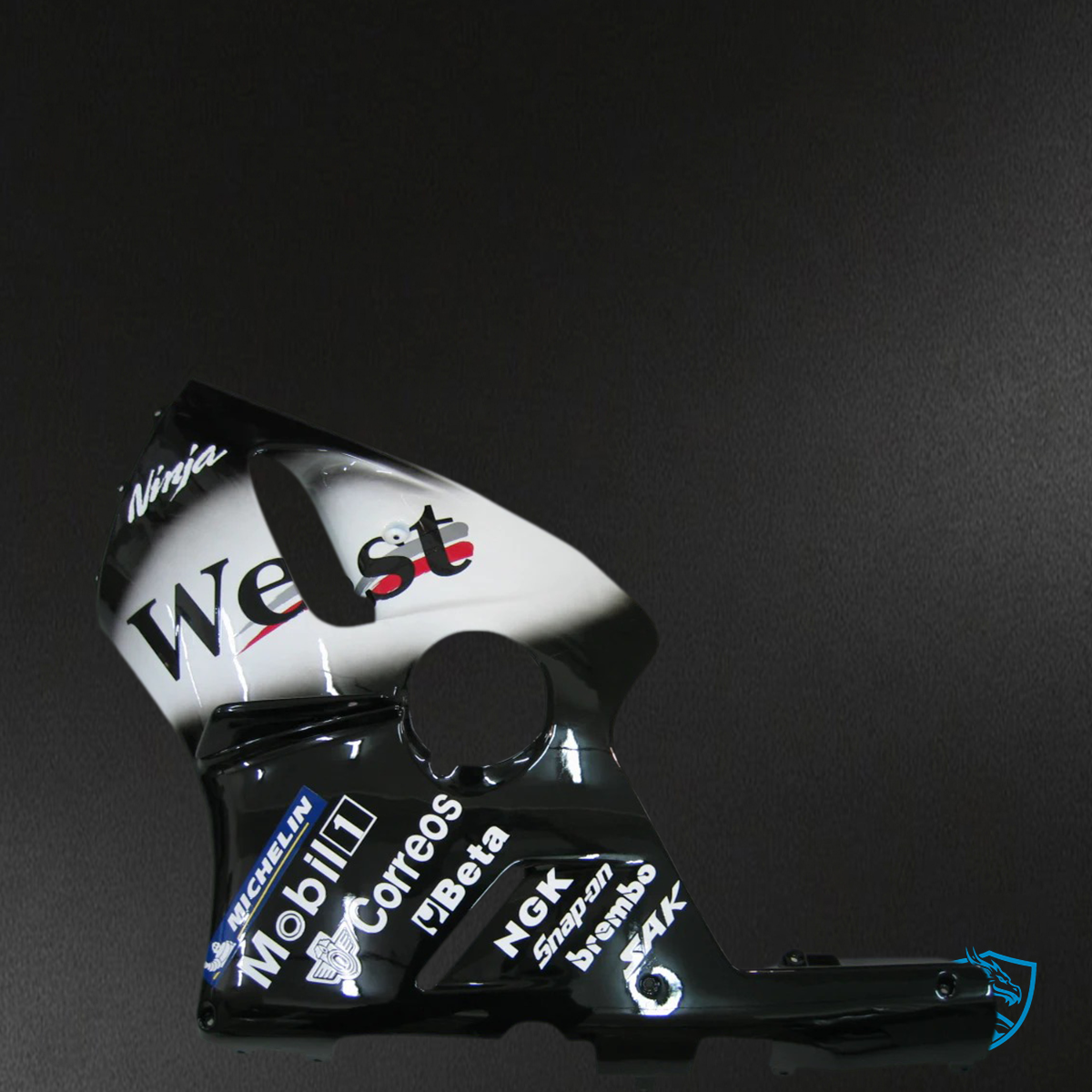 Kawasaki ZX12R (2000-2001) Black & White - Fairing Kit