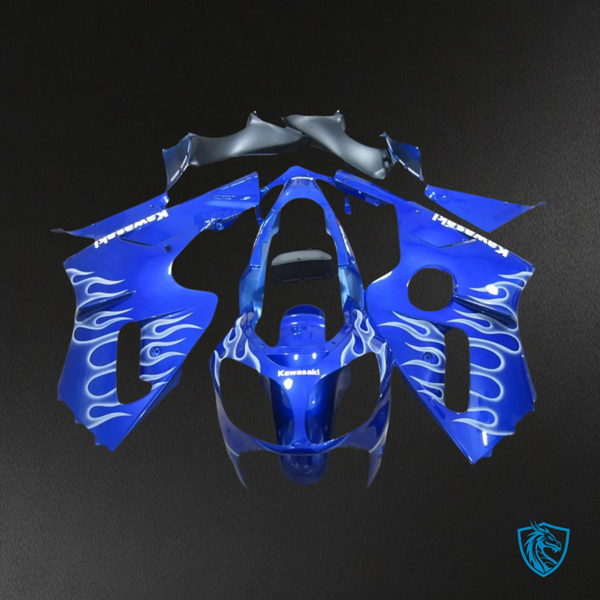 Kawasaki ZX12R (2000-2001) Blue & White - Fairing Kit
