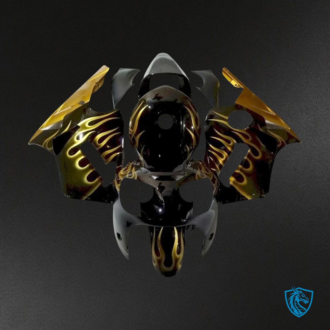 Kawasaki ZX12R (2000-2001) Glossy Black & Gold - Fairing Kit
