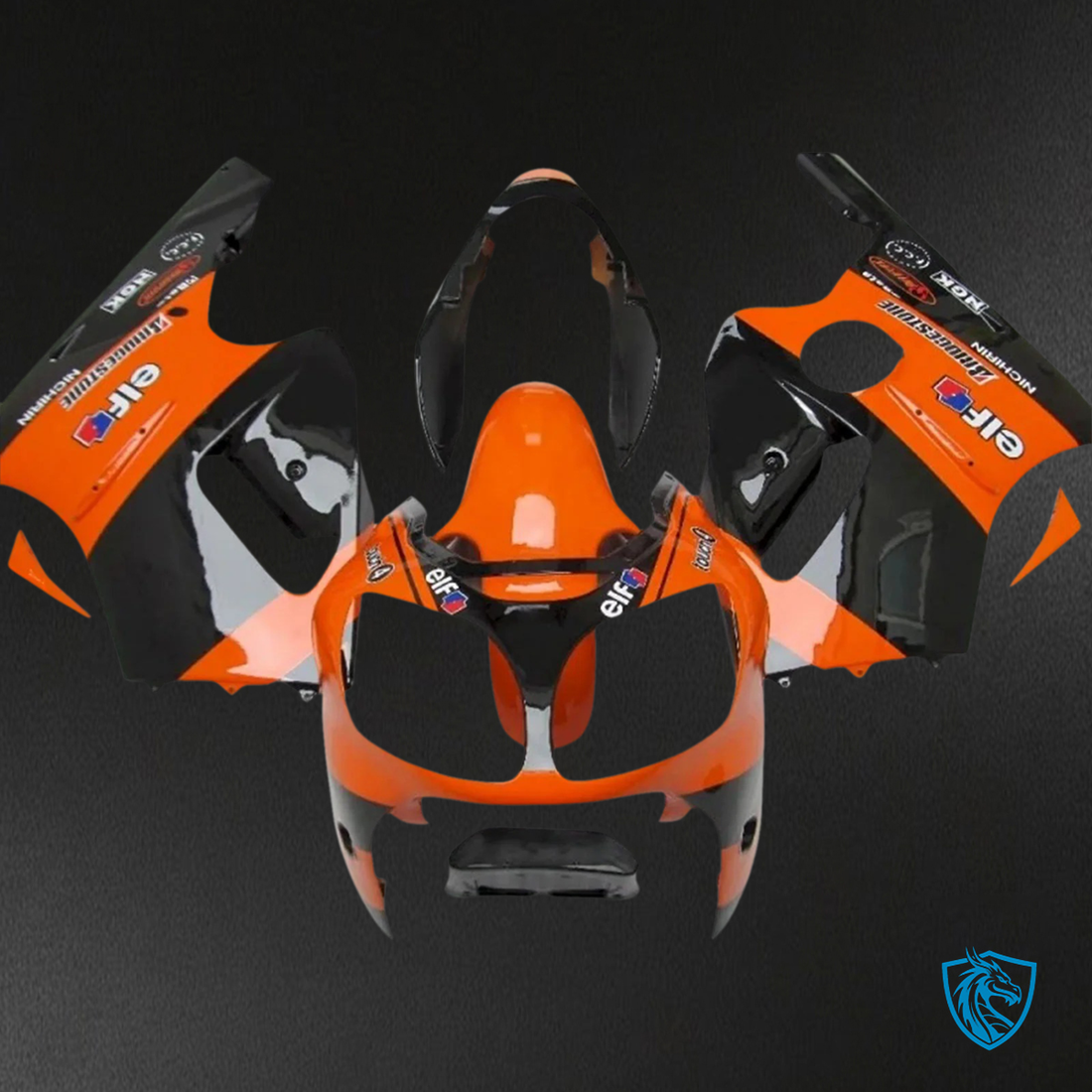 Kawasaki ZX12R (2000-2001) Orange & Black - Fairing Kit