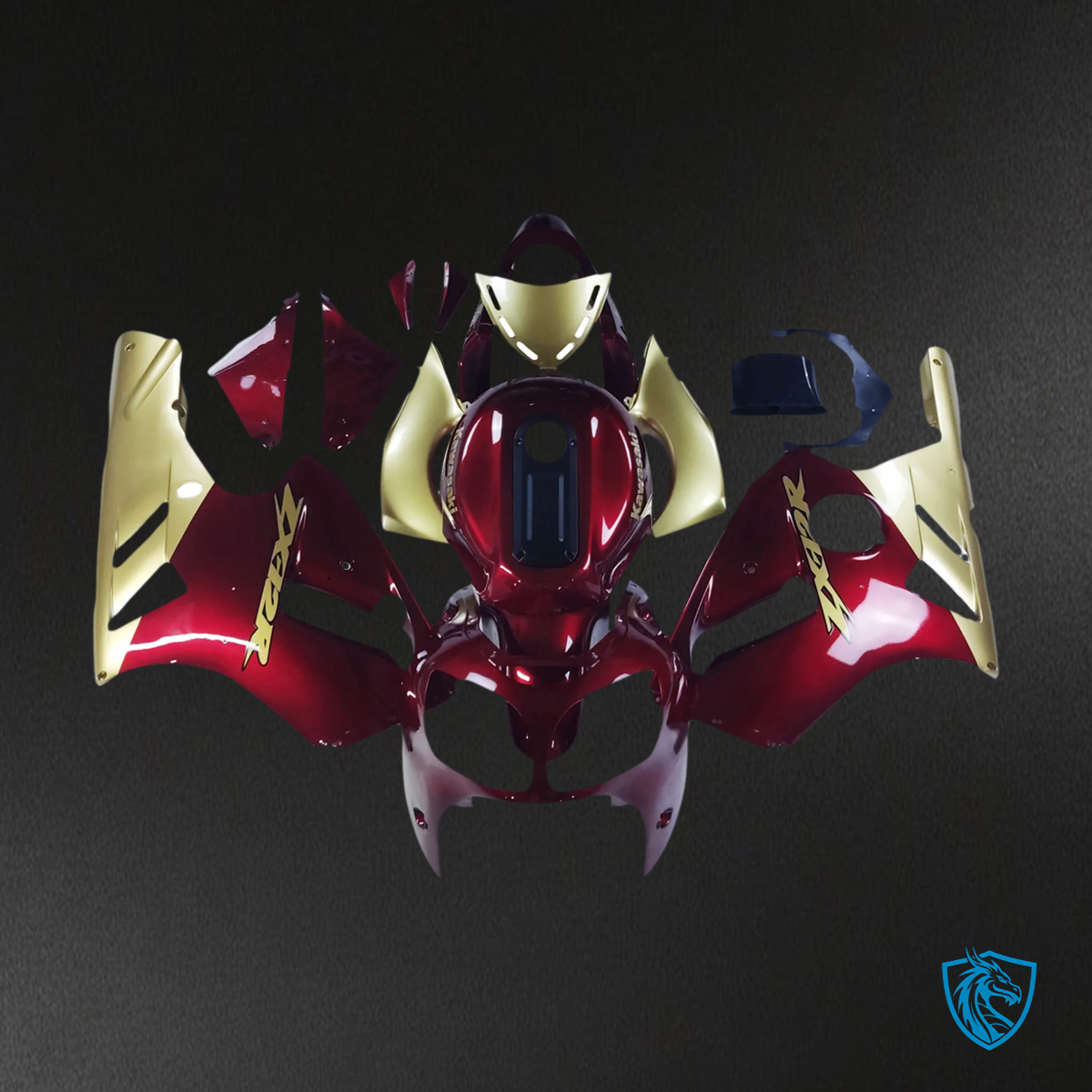Kawasaki ZX12R (2000-2001) Red & Golden - Fairing Kit