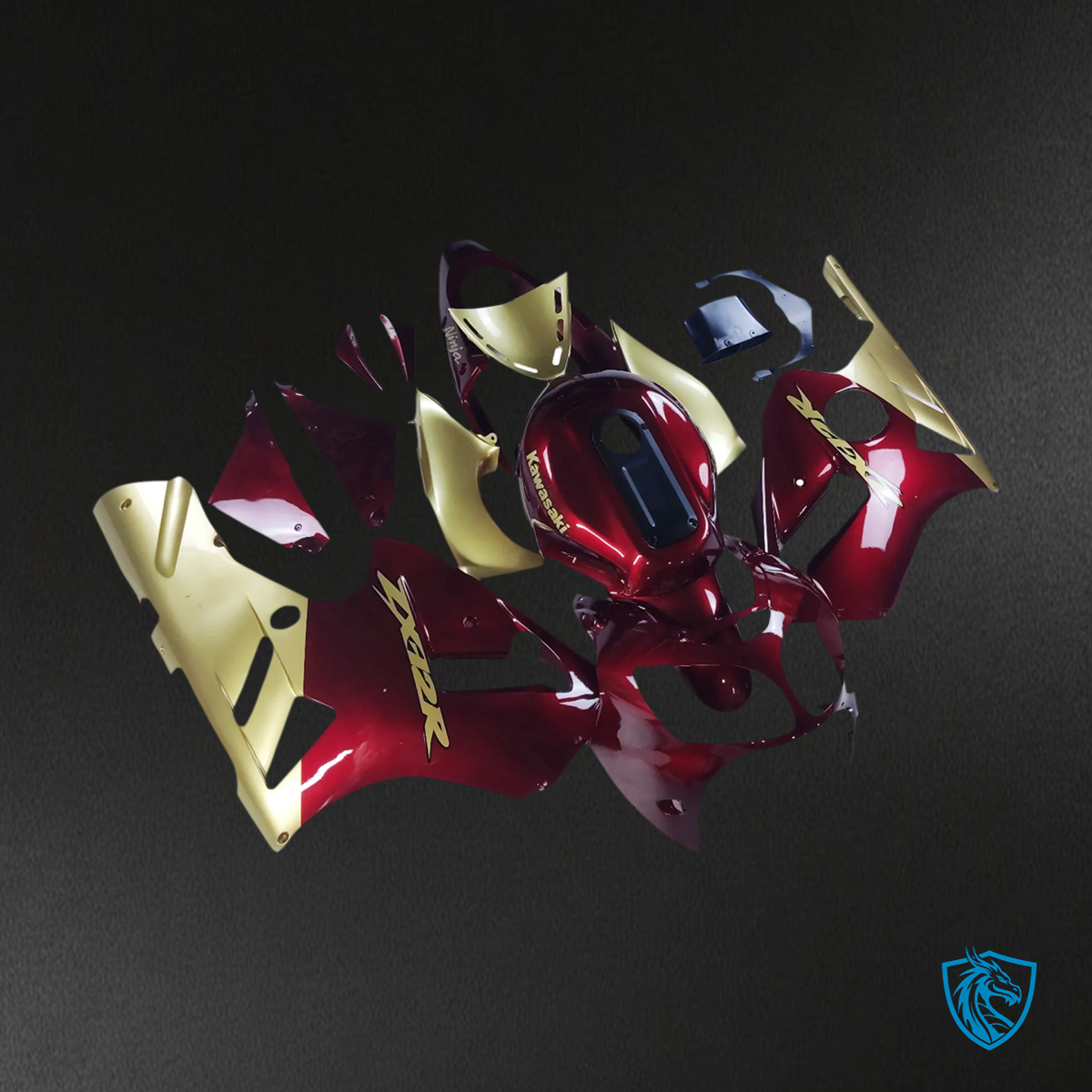 Kawasaki ZX12R (2000-2001) Red & Golden - Fairing Kit