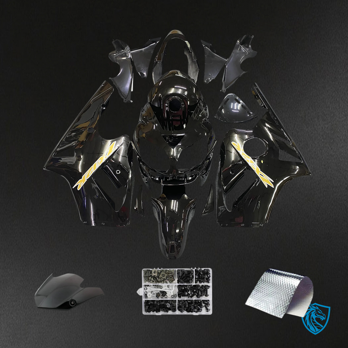 Kawasaki ZX12R (2002-2005) Black - Fairing Kit