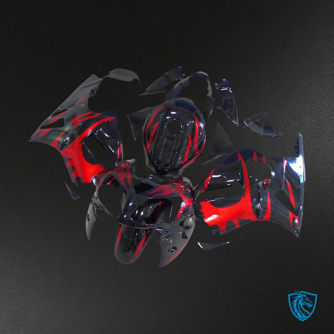 Kawasaki ZX12R (2002-2005) Red & Black - Fairing Kit
