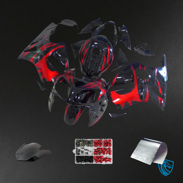 Kawasaki ZX12R (2002-2005) Red & Black - Fairing Kit