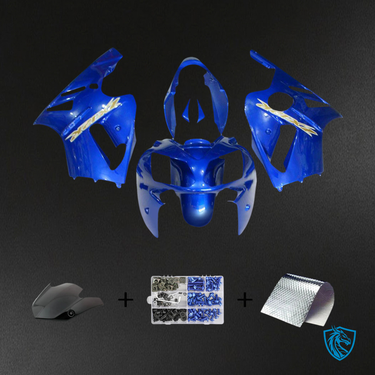 Kawasaki ZX12R (2002-2005) Blue & Gold - Fairing Kit