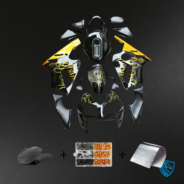 Kawasaki ZX12R (2002-2005) Glossy Black & Yellow - Fairing Kit