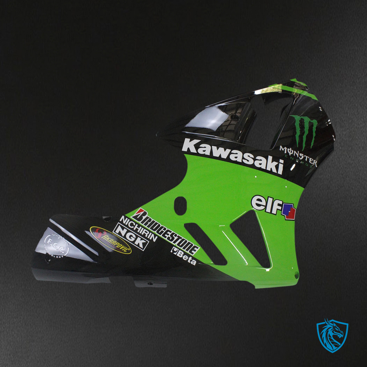 Kawasaki ZX12R (2002-2005) Green & Black - Fairing Kit