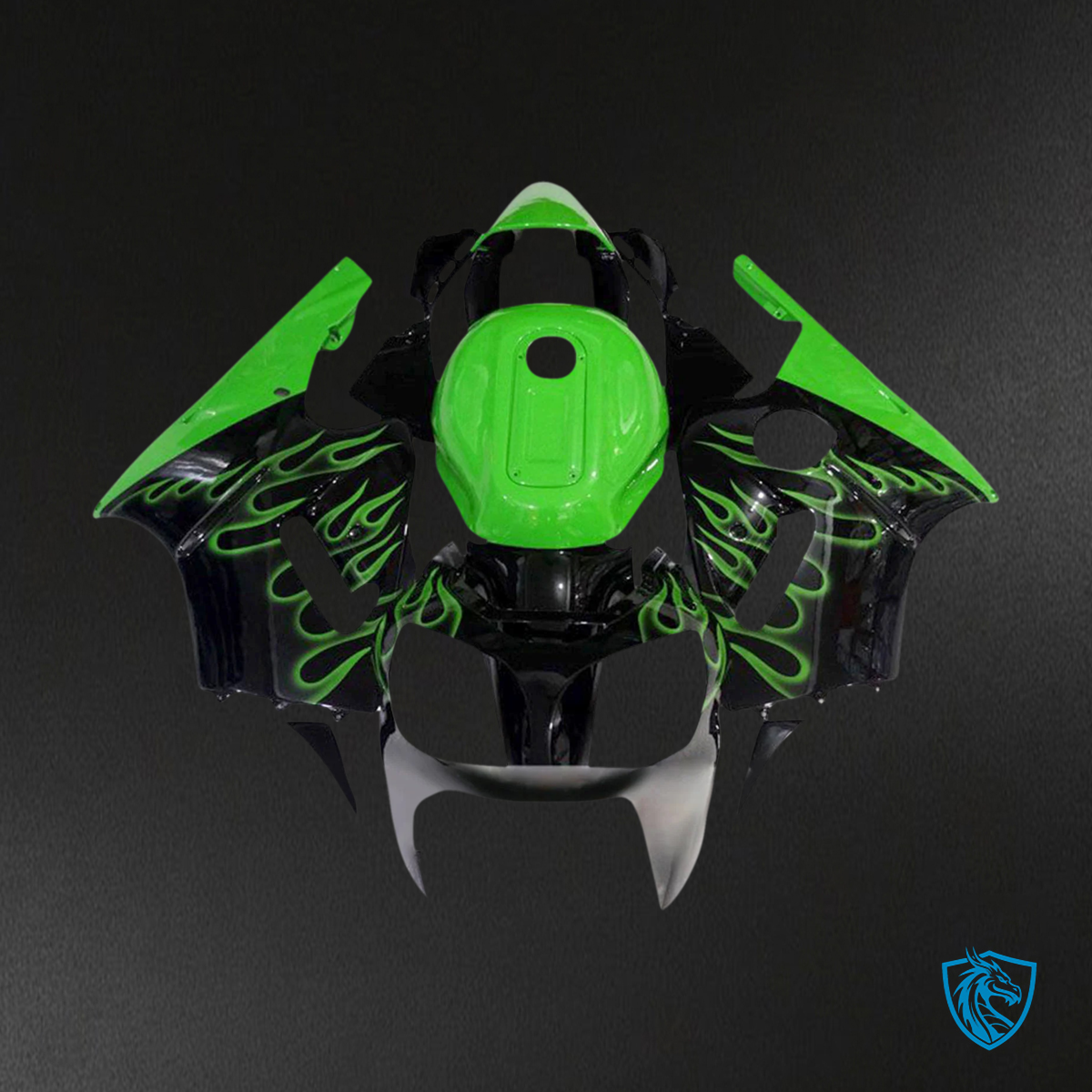 Kawasaki ZX12R (2002-2005) Green & Black - Fairing Kit