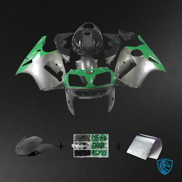Kawasaki ZX12R (2002-2005) Green & Gray Logo - Faring Kit