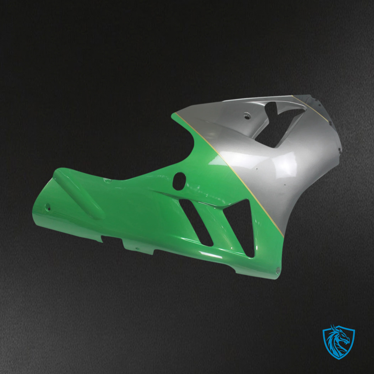 Kawasaki ZX12R (2002-2005) Green & Gray Logo - Faring Kit