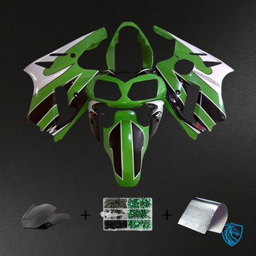 Kawasaki ZX12R (2002-2005) Light Green, Black & White - Fairing Kit