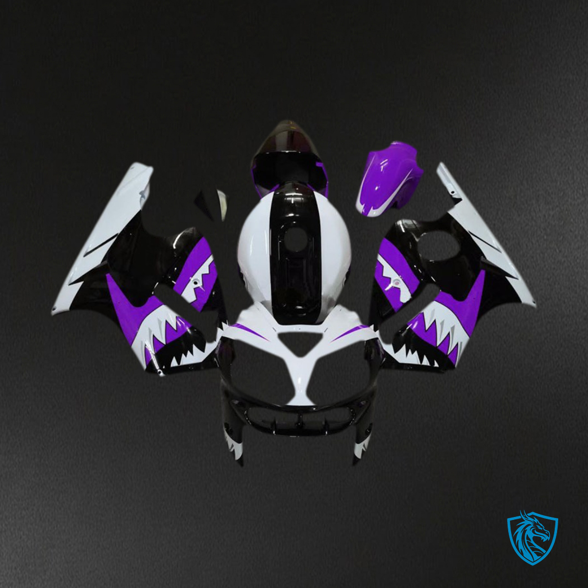 Kawasaki ZX12R (2002-2005) Purple Shark - Fairing Kit | ABS Bodywork