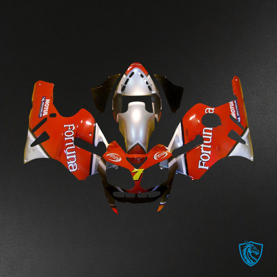 Kawasaki ZX12R (2002-2005) Red, Silver & White - Fairing Kit