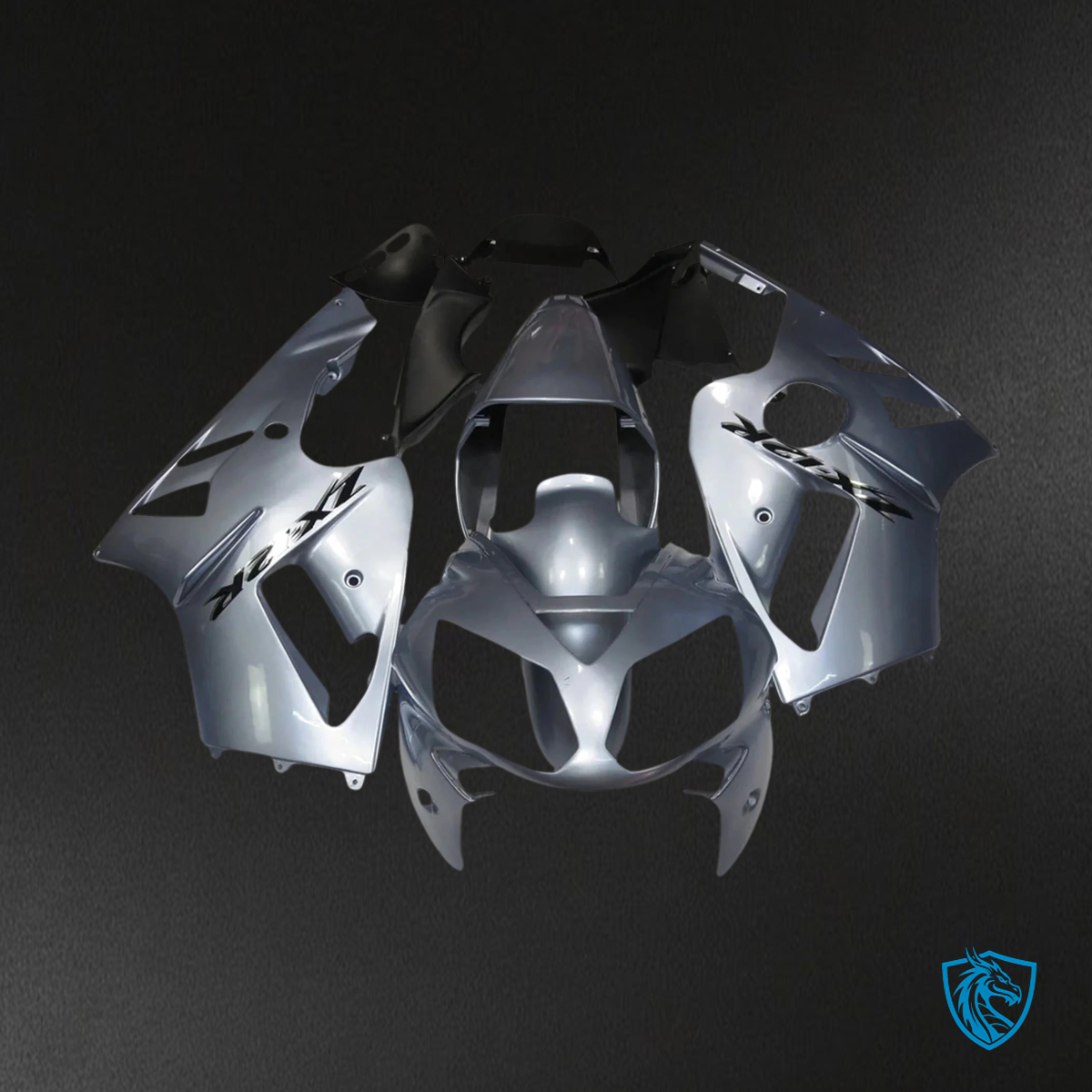 Kawasaki ZX12R (2002-2005) Silver, Gray & Black - Fairing Kit