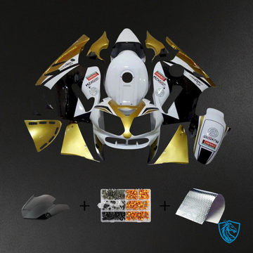Kawasaki ZX12R (2002-2005) White, Black & Gold - Fairing Kit