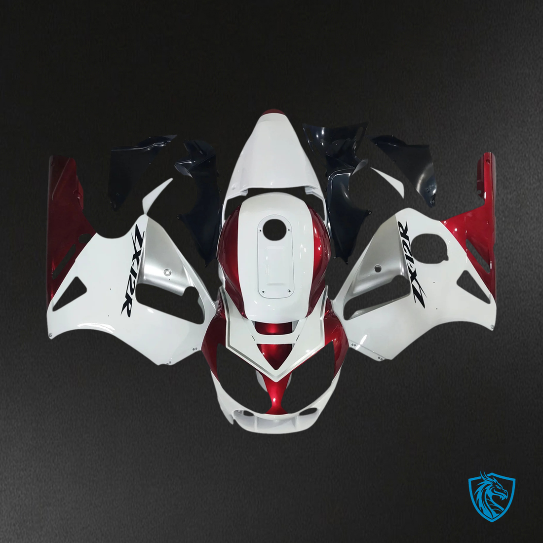 Kawasaki ZX12R (2002-2005) White, Red & Black - Fairing Kit