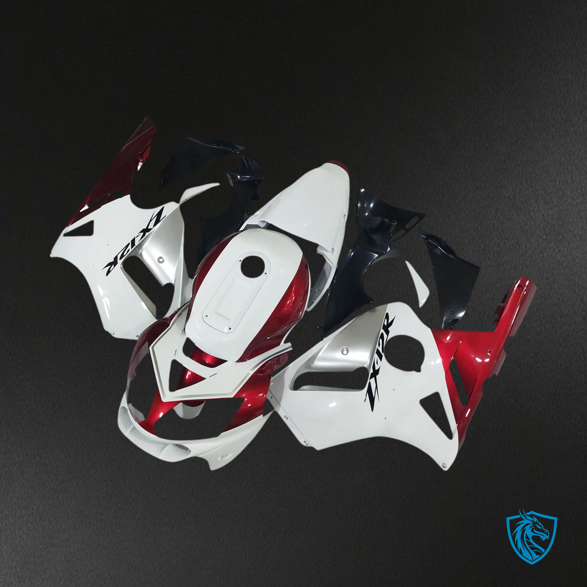 Kawasaki ZX12R (2002-2005) White, Red & Black - Fairing Kit