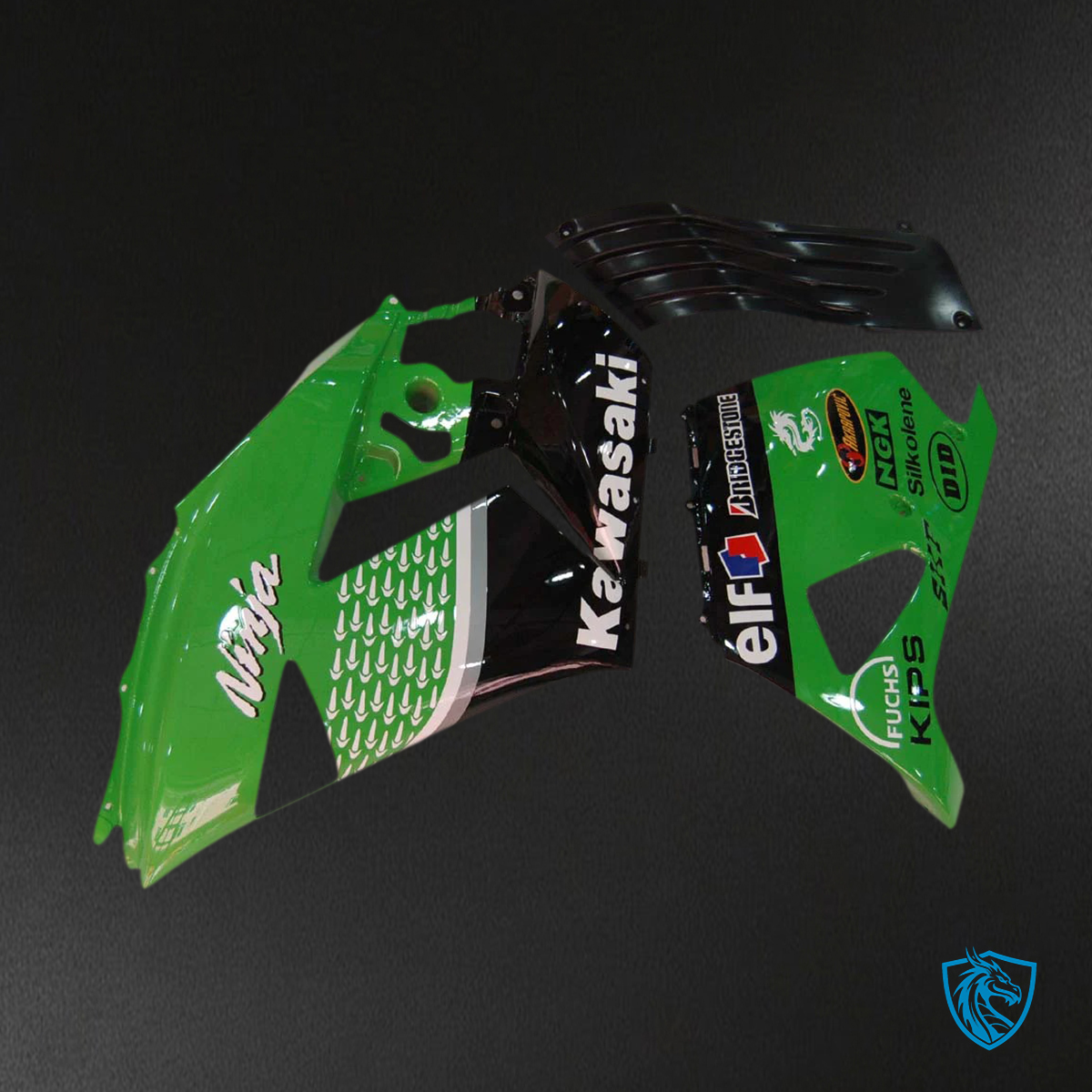 Kawasaki ZX14R (2006-2011) Black & Green - Fairing Kit