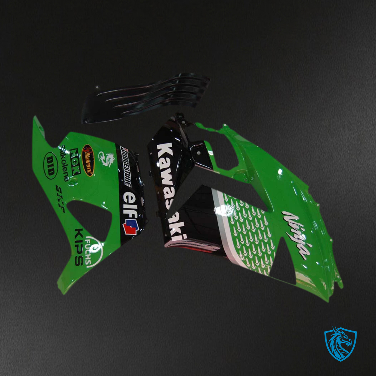 Kawasaki ZX14R (2006-2011) Black & Green - Fairing Kit