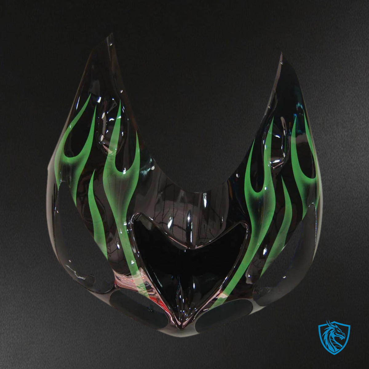 Kawasaki ZX14R (2006-2011) Black & Green Flame - Fairing Kit