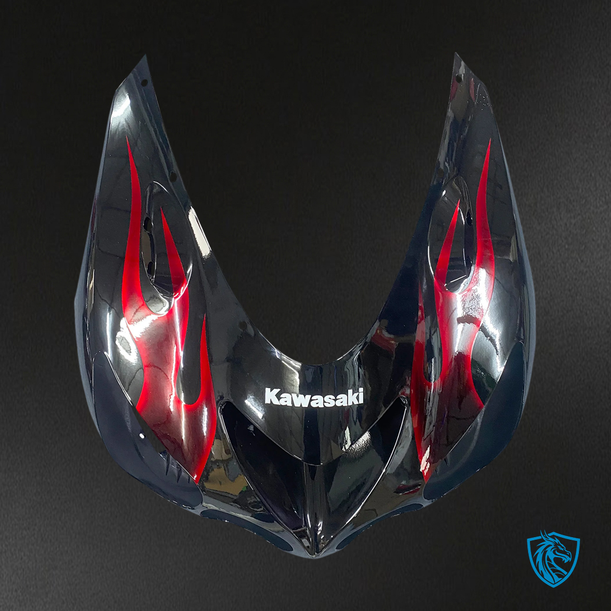Kawasaki ZX14R (2006-2011) Black & Red Flame - Fairing Kit