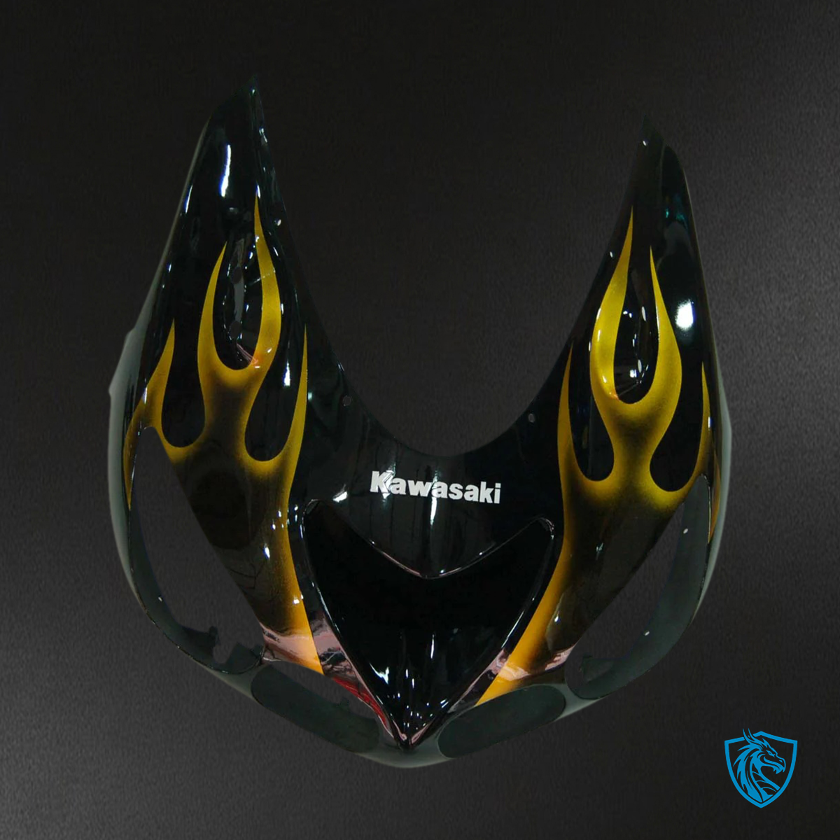 Kawasaki ZX14R (2006-2011) Black & Yellow Flame - Fairing Kit