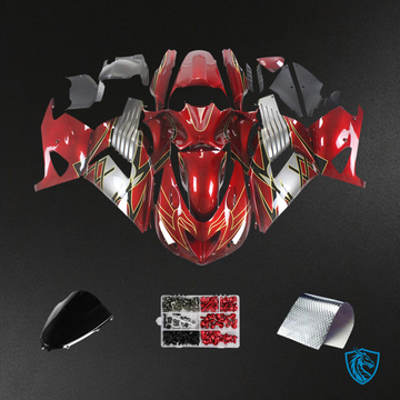 Kawasaki ZX14R (2006-2011) Red & Gray - Fairing Kit