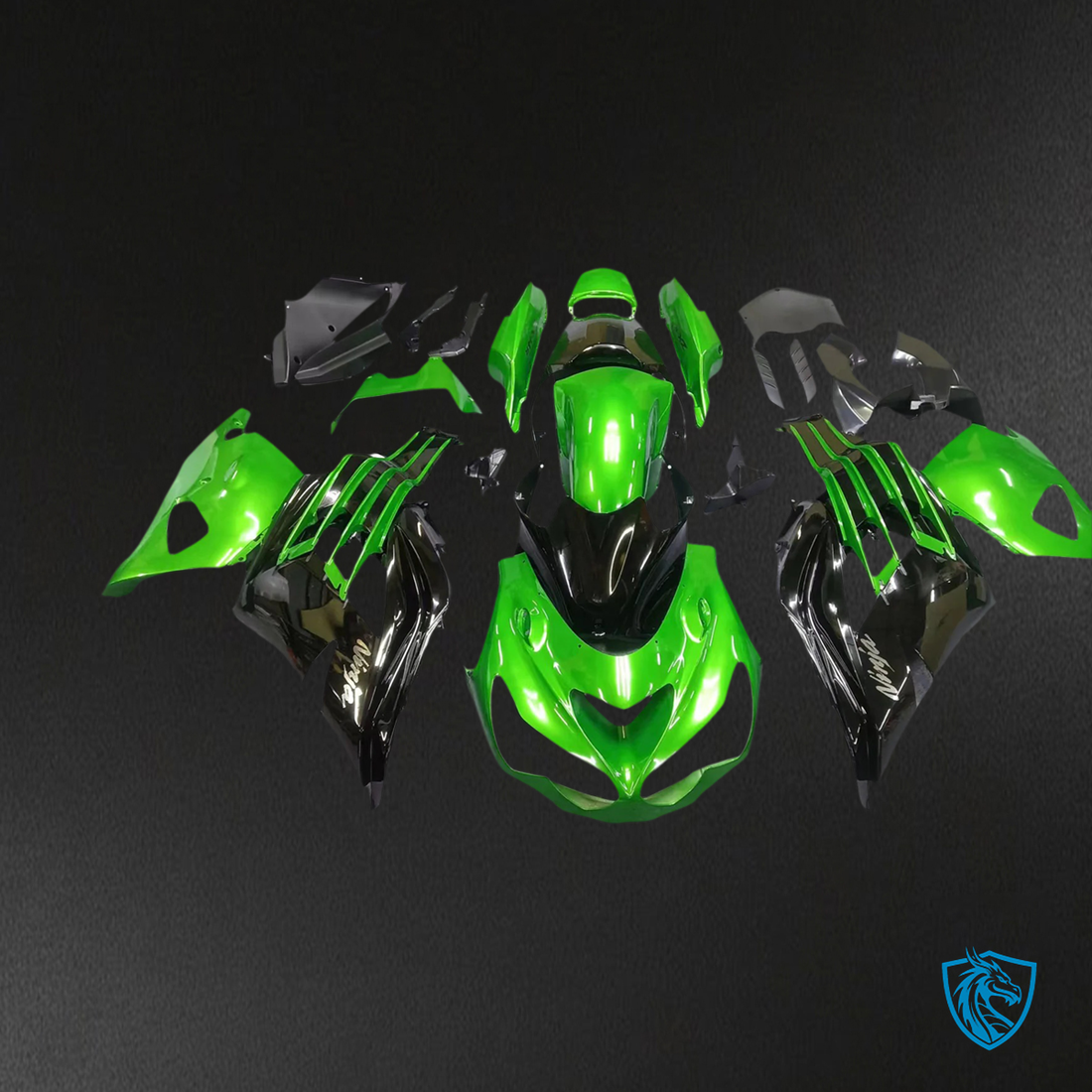 Kawasaki ZX14R (2012-2025) Black & Mix Green - Fairing Kit